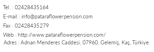 Flower Pension telefon numaralar, faks, e-mail, posta adresi ve iletiim bilgileri